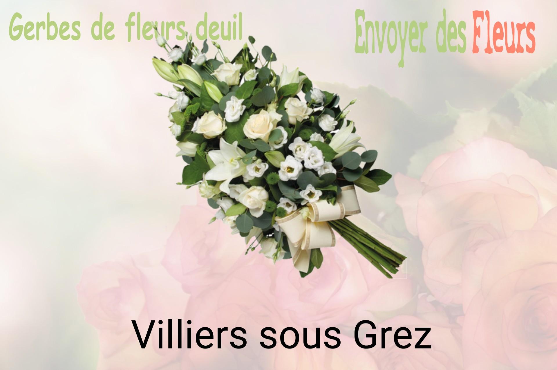 Gerbe de fleurs de deuil livrée à Villiers-sous-Grez